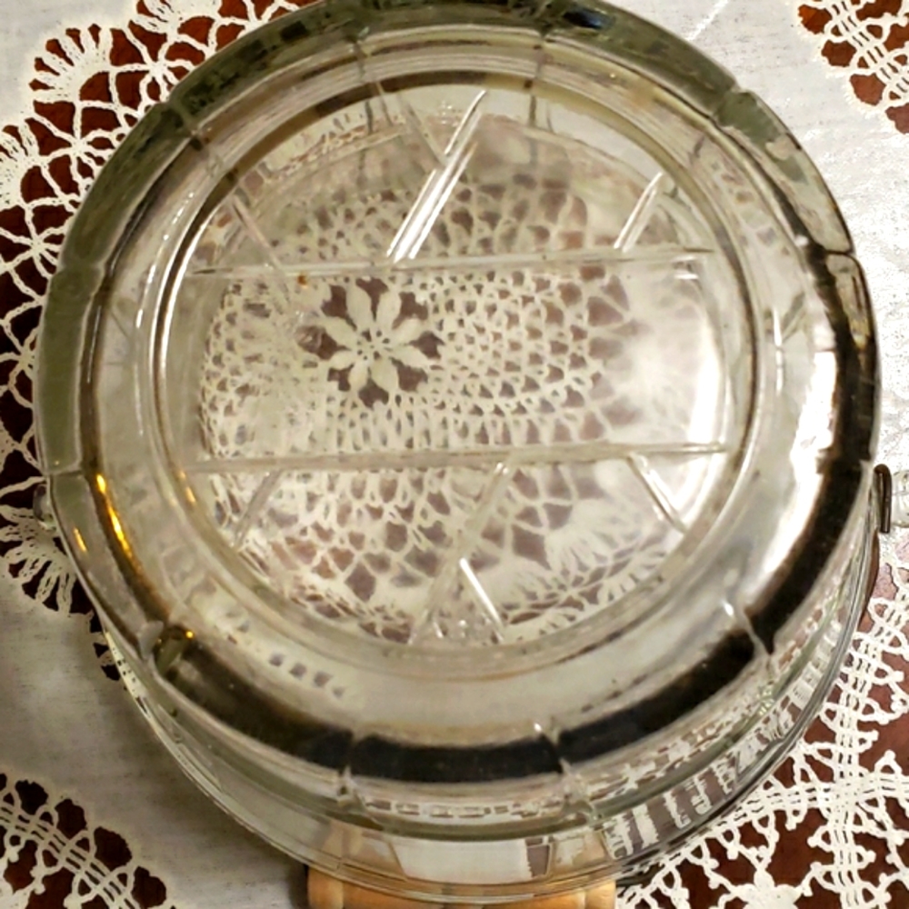 Ice Bucket Vintage Anchor Hocking Clear Glass‎ Bushel Basket - Picture 9 of 10